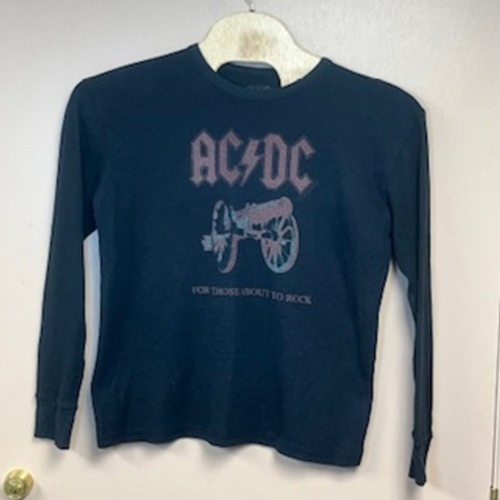 ACDC Long Sleeve Shirt For‎ Those About To Rock Graphic Print Black XXL
